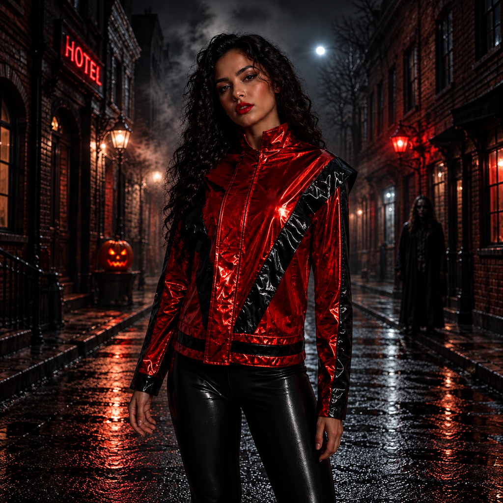 Chamarra roja MICHAEL JACKSON UNISEX "unitalla" adulto - juvenil