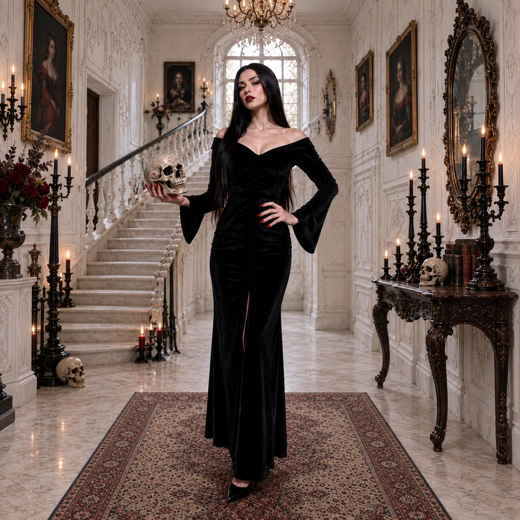 MORTICIA "unitalla" adulto - juvenil