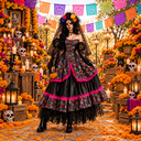 CATRINA CON TIARA "unitalla" adulto - juvenil