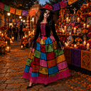 CATRINA PAPEL PICADO "unitalla" adulto - juvenil